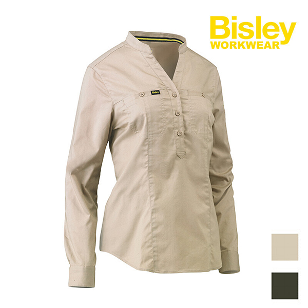Bisley 비즐리 BLC6063 여성 스트레치 브이넥 셔츠공구